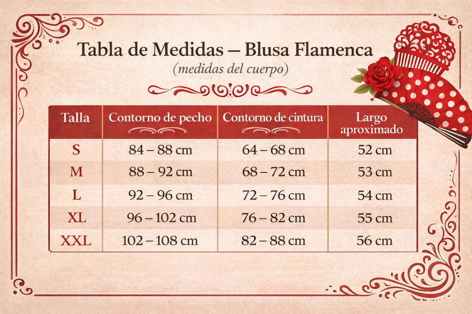 medidas blusa